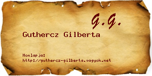 Guthercz Gilberta névjegykártya